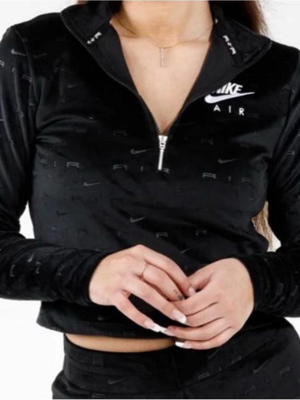 Nike Black Women's Quarter-Zip Air Pullover